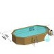 Piscine bois ovale CANNELLE 5.51x3.51 Haut. 1.19m