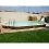 Piscine Bois ovale OCEA 400X610 H130 Liner Gris