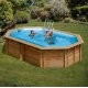 Piscine bois ovale GRENADE 2 4.36x3.36 Haut 1.17m